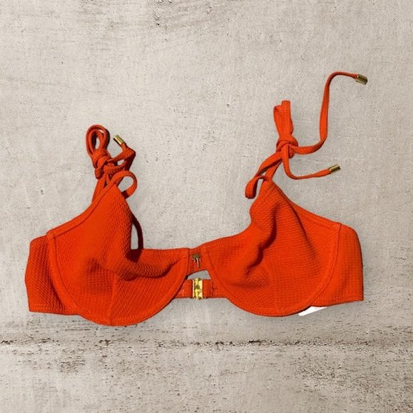 NWT Nasty Gal Underwire Tie & High Leg Cheeky Bikini Swimsuit 2 Piece Set Sz 10 - Picture 2 of 7